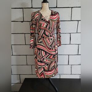 BUNDLE SALE! LOFT Multicolor Geometric Pattern Dress Sz 8